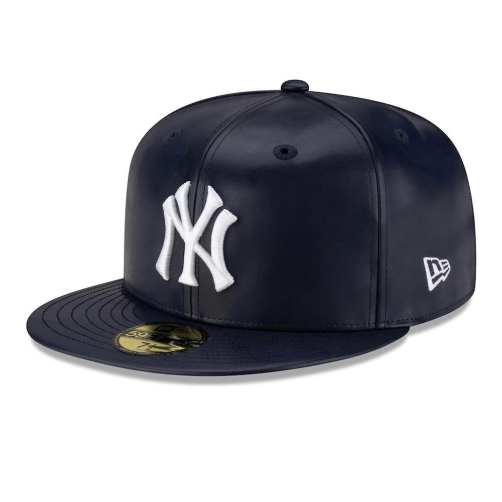 NEW ERA 59FIFTY Cap Apple Leather New York Yankees Navy MLB 7 1/2